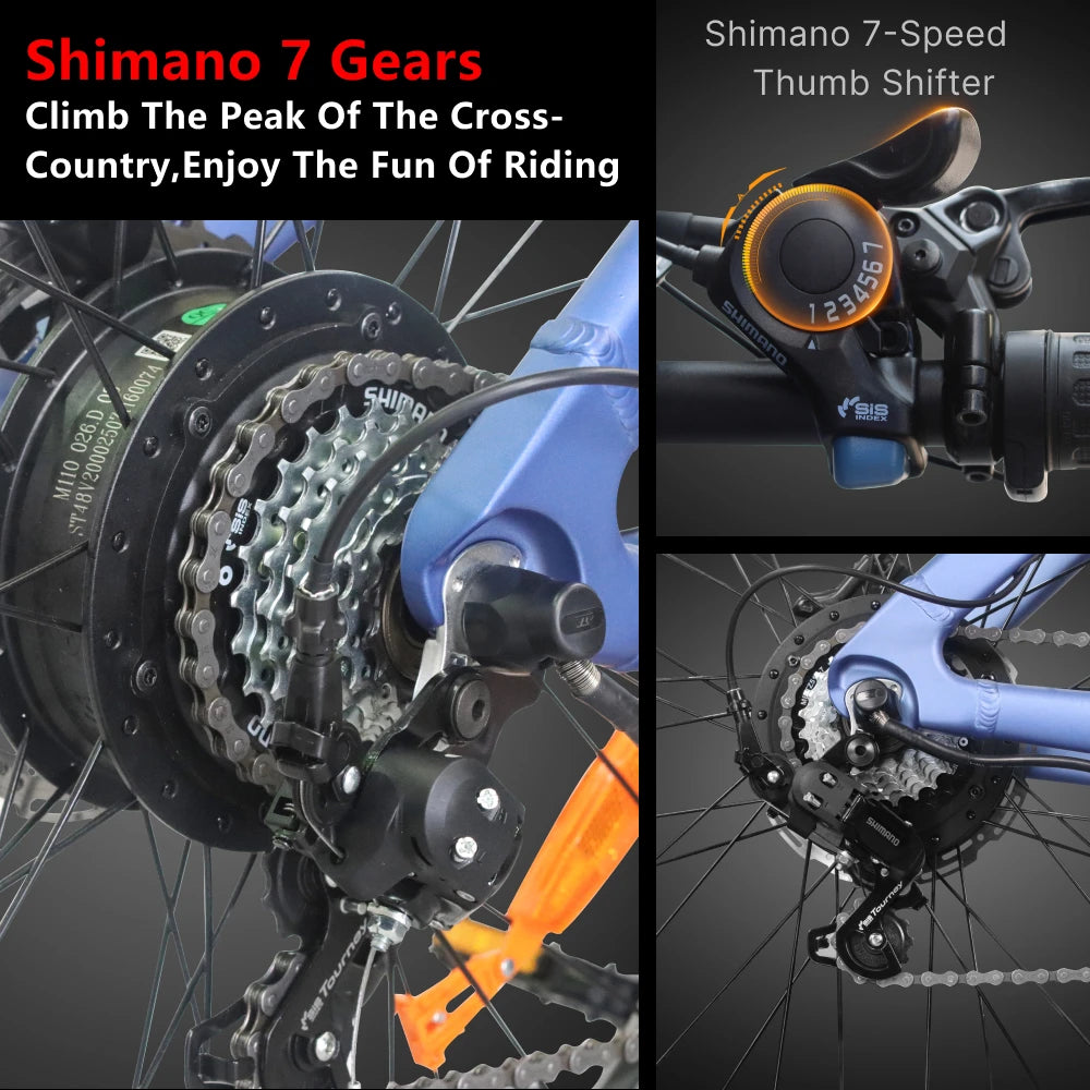 HUANCI HX Q5 2000W Electric Mountain Bike With Removable Battery Dual Hydraulic Brakes