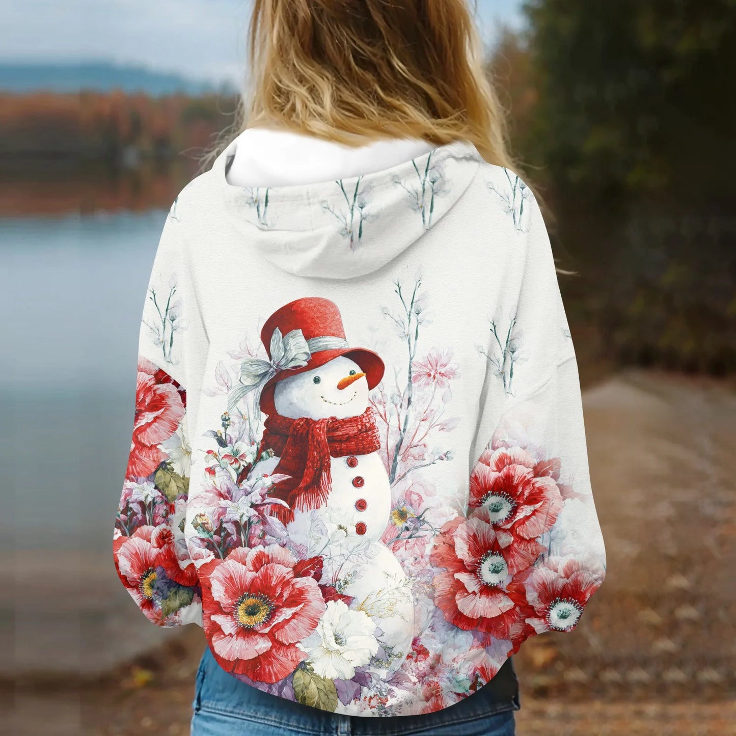 Womens Hooded Sweatshirt With Pockets Casual Winter Wear