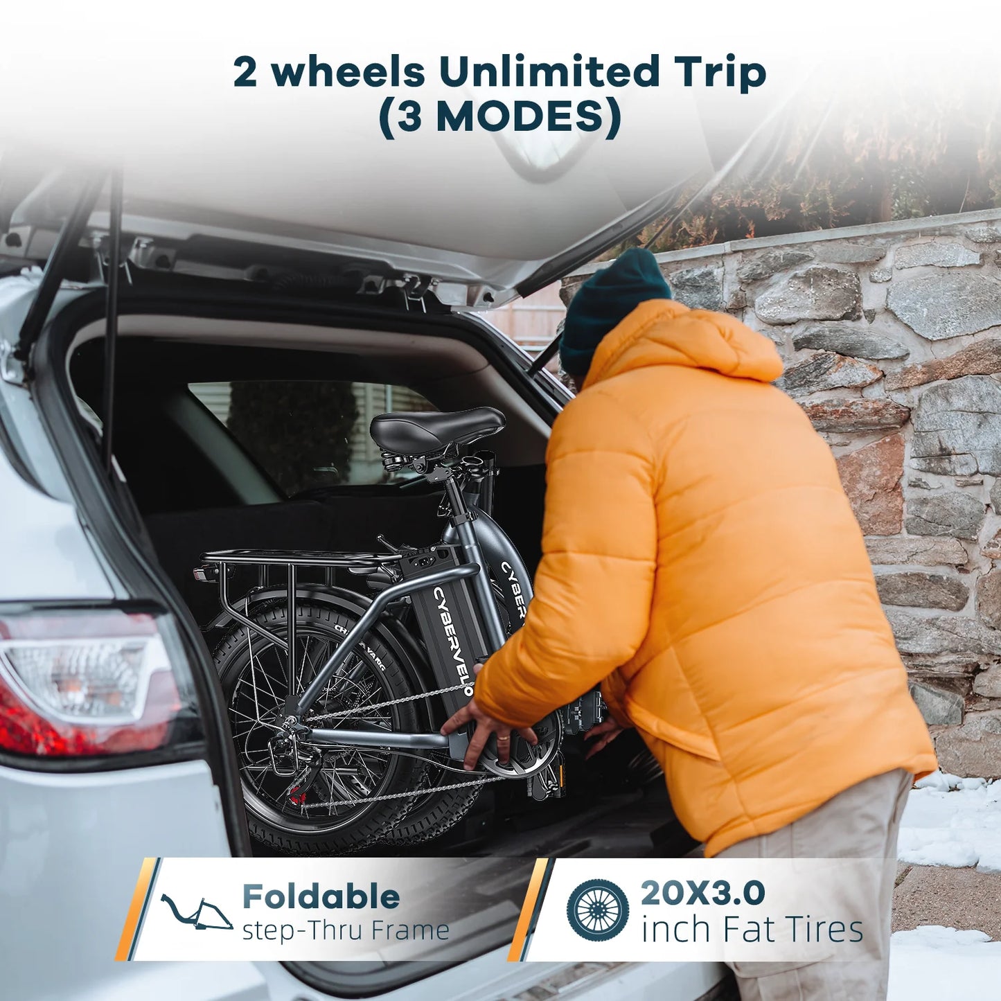 Aoango MARS700 Foldable Electric Ebike 1000W Peak Motor 48V RemovableLithiumBattery