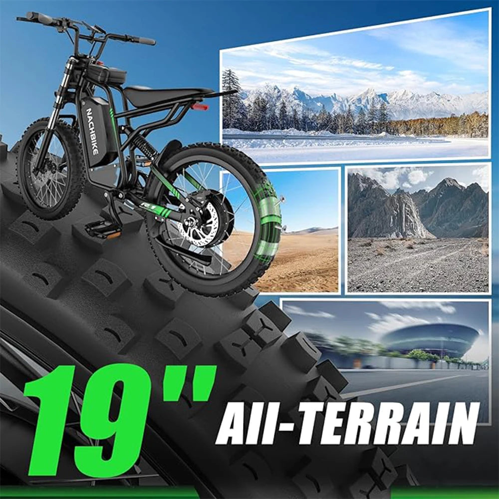 Electric Dirt Bike 6000W 60V 25Ah Battery Dual Hydraulic Brakes