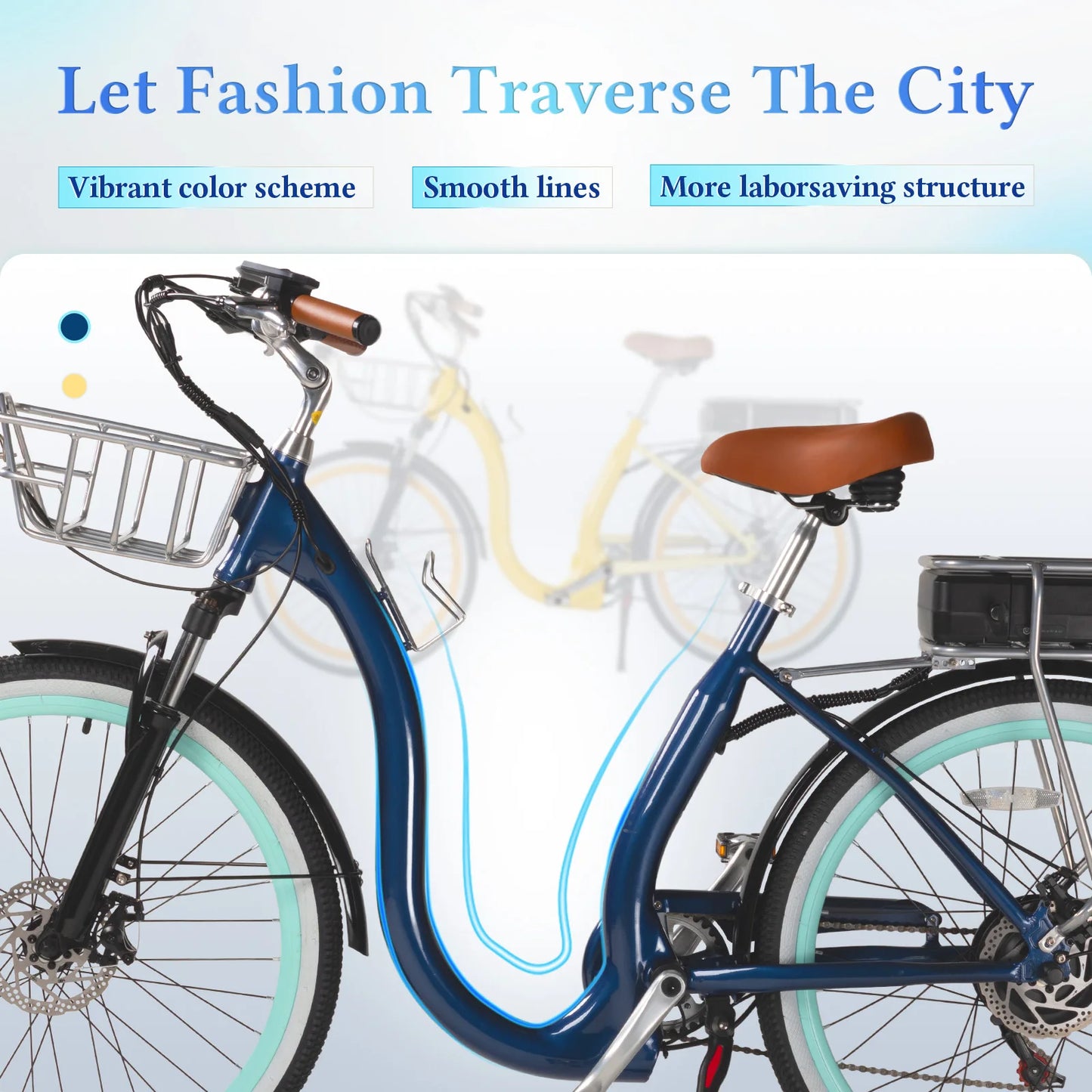 DDC SPORT 48V 1000W Electric City Bike For Adults Commuter