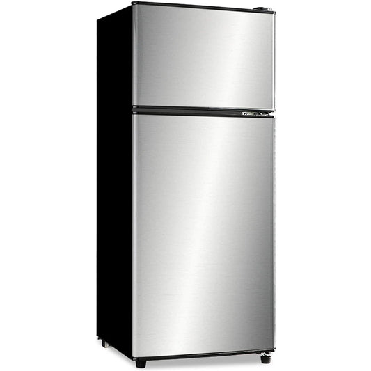 3.8 Cu.Ft Small Refrigerator with Freezer, Mini Fridge Double Door,Energy-Efficient, Large Capacity, Ideal for Office, Dorm