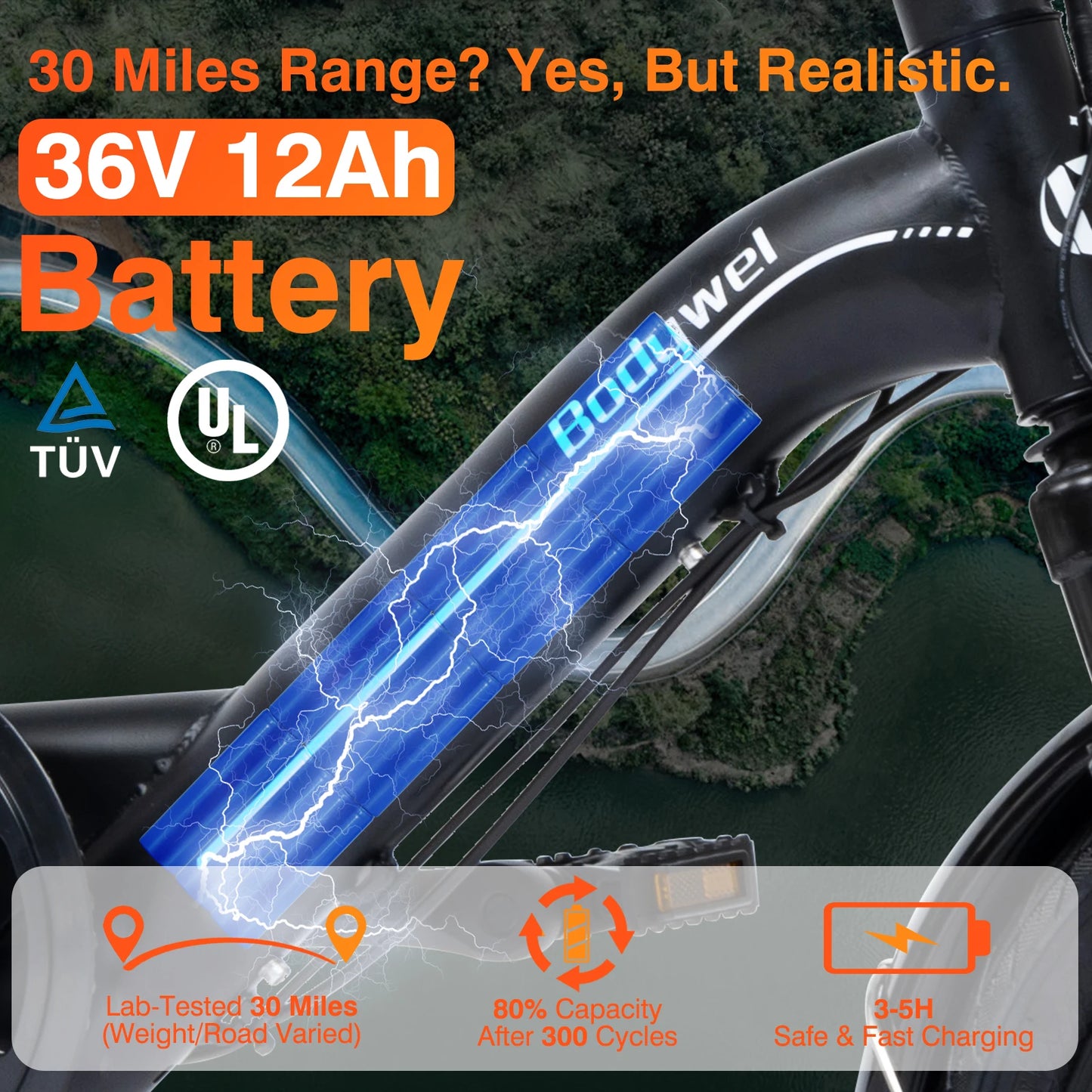 Bodywel T16PRO Folding 14 Inch Electric Bicycle 250W 36V CE Certified