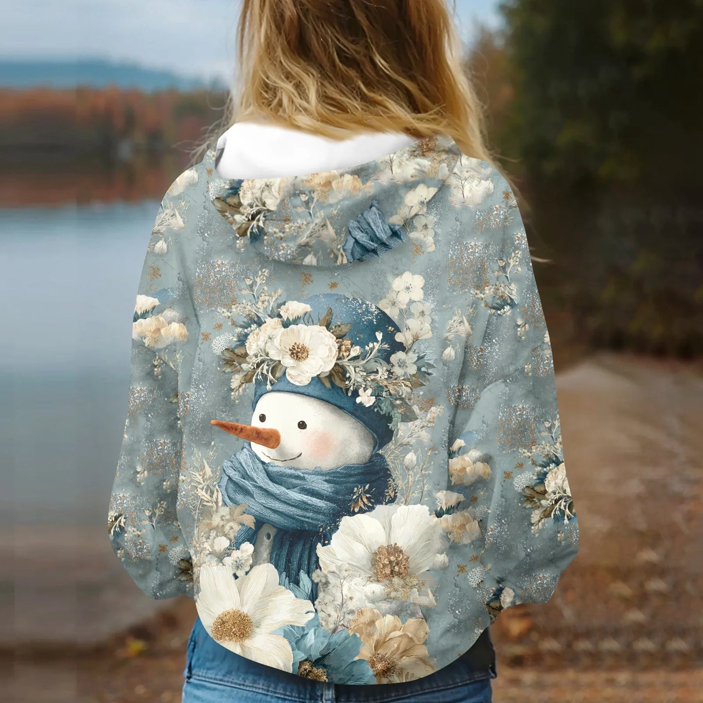 Womens Hooded Sweatshirt With Pockets Casual Winter Wear