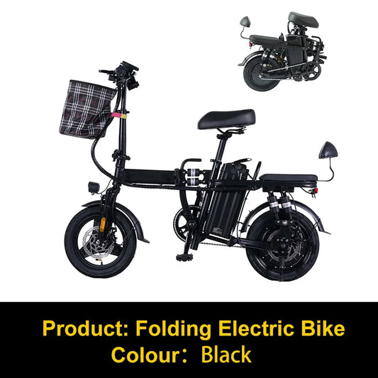 Folding Electric City Bike 48V 500W With Removable Lithium Battery Portable Foldable