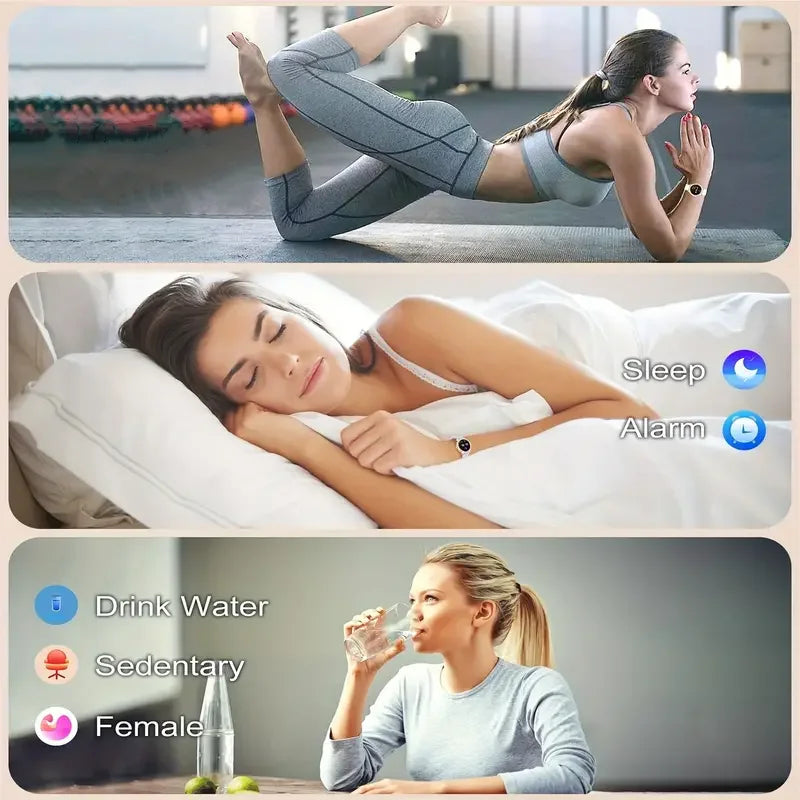 Women's Smartwatch for Android and iPhone Full Touch Screen Fitness Tracker