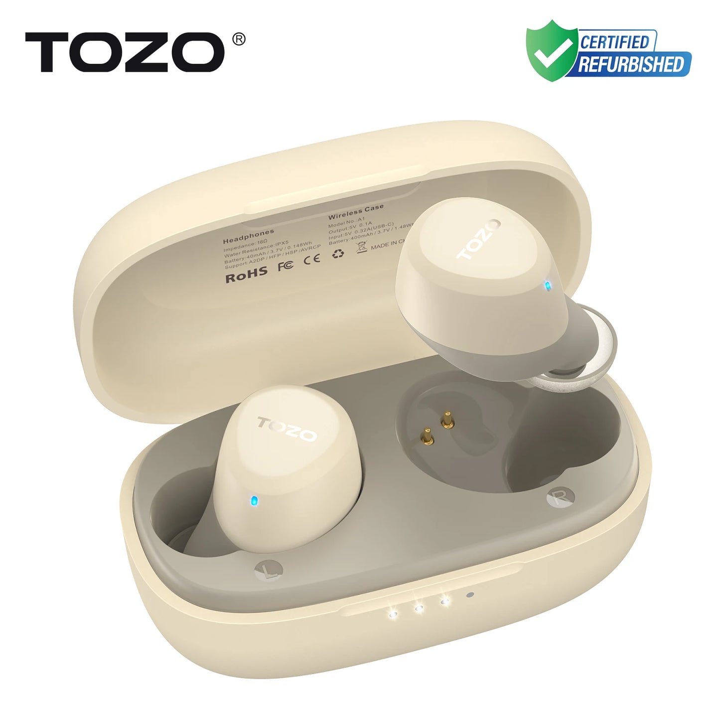TOZO TWS Earbuds Wireless Bluetooth Headphones With Microphone Waterproof