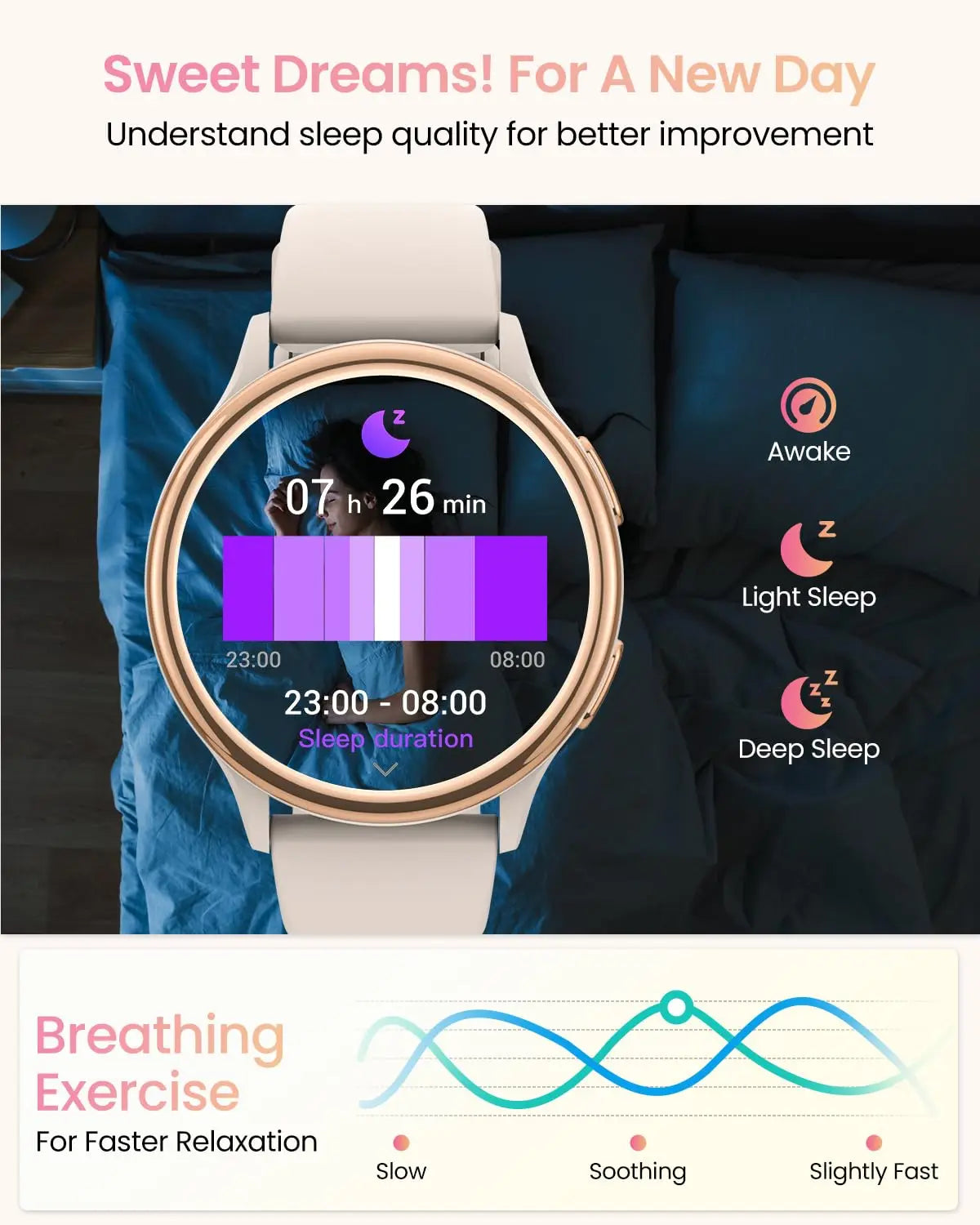 AnylloopCA Smartwatch for Women-a stylish fitness companion to help keep your pace