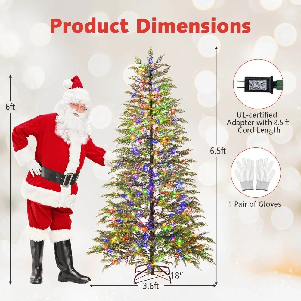 Electronic Pre-Lit Artificial Christmas Tree With 390 Lights