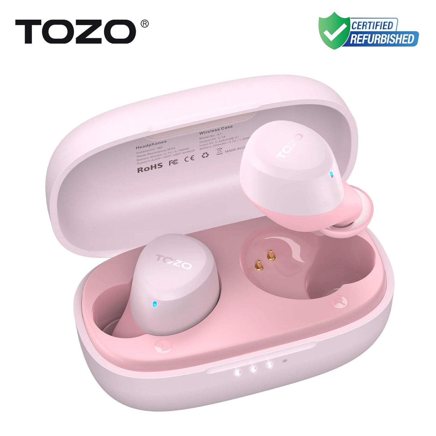 TOZO TWS Earbuds Wireless Bluetooth Headphones With Microphone Waterproof