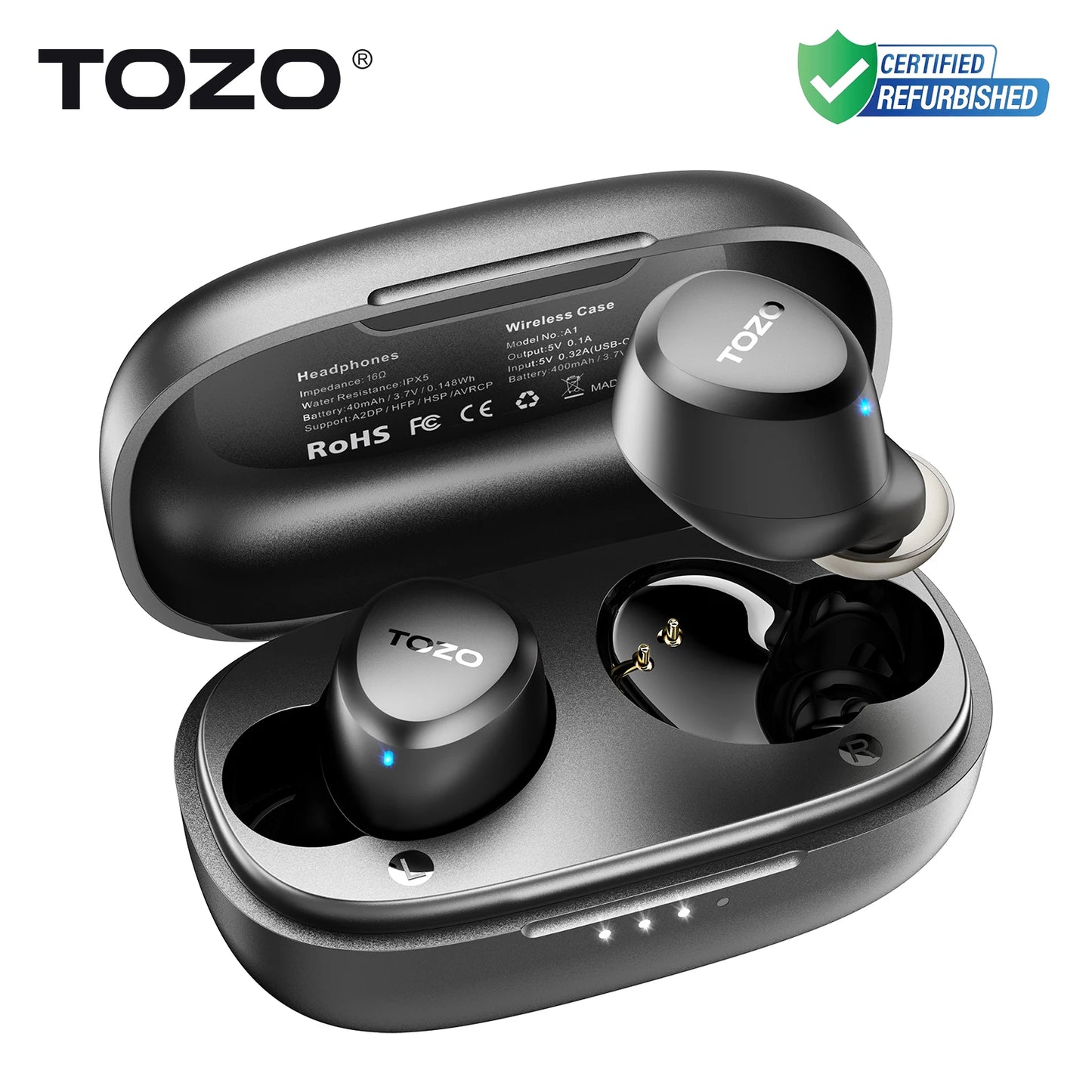 TOZO TWS Earbuds Wireless Bluetooth Headphones With Microphone Waterproof