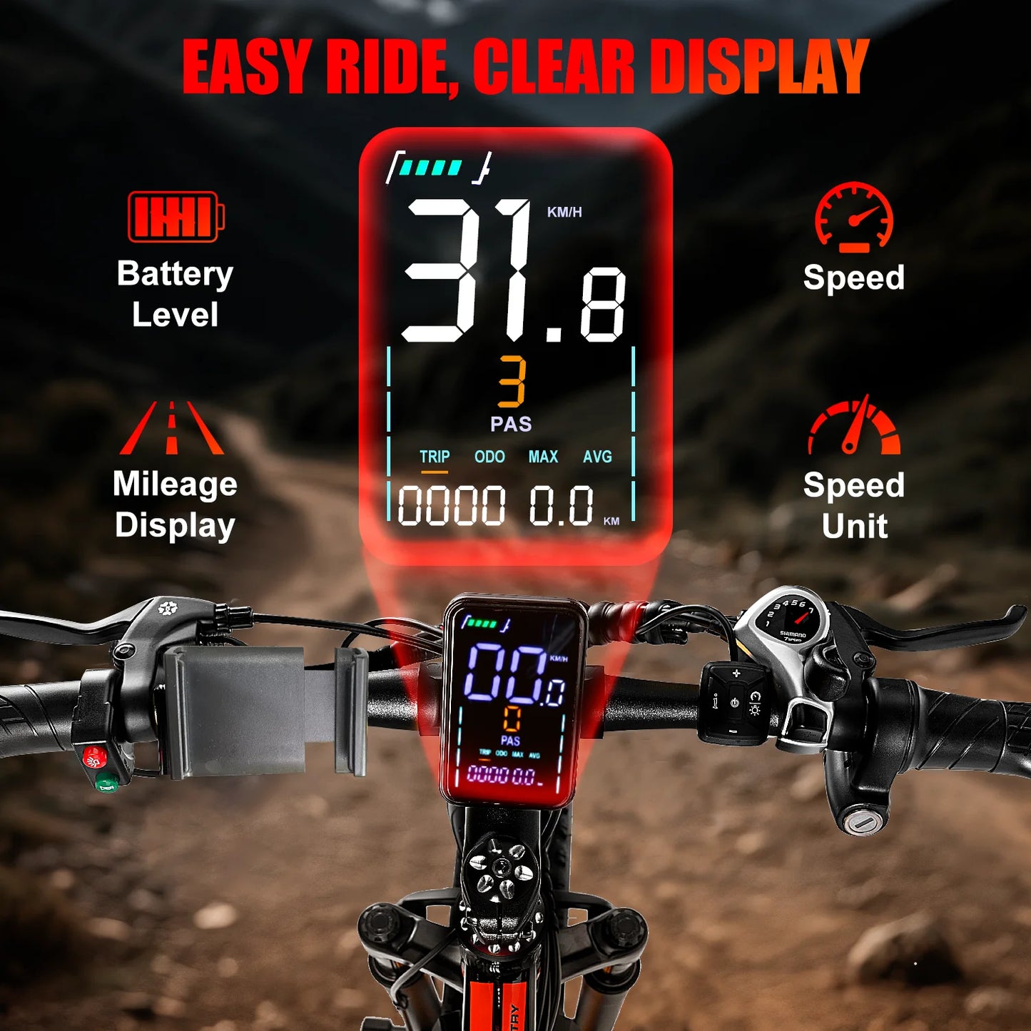 EOEOTWO E01 Electric Fat Tire Mountain Bike