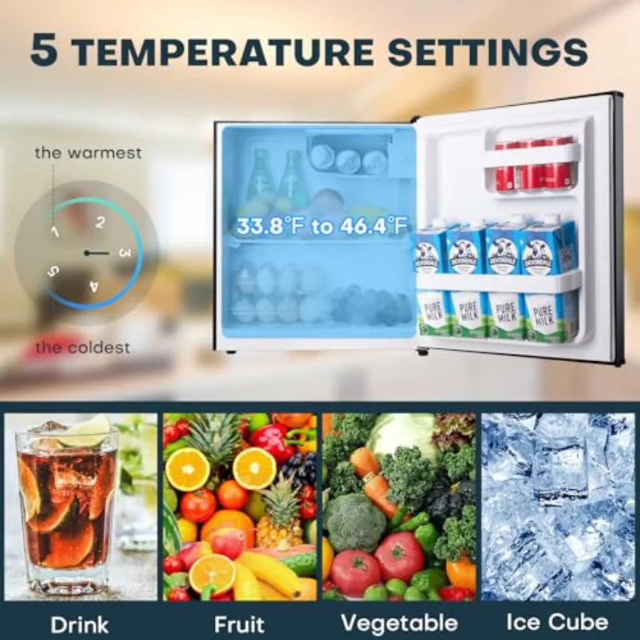 XMSJ Mini Fridge With Freezer Single Door for Dorm