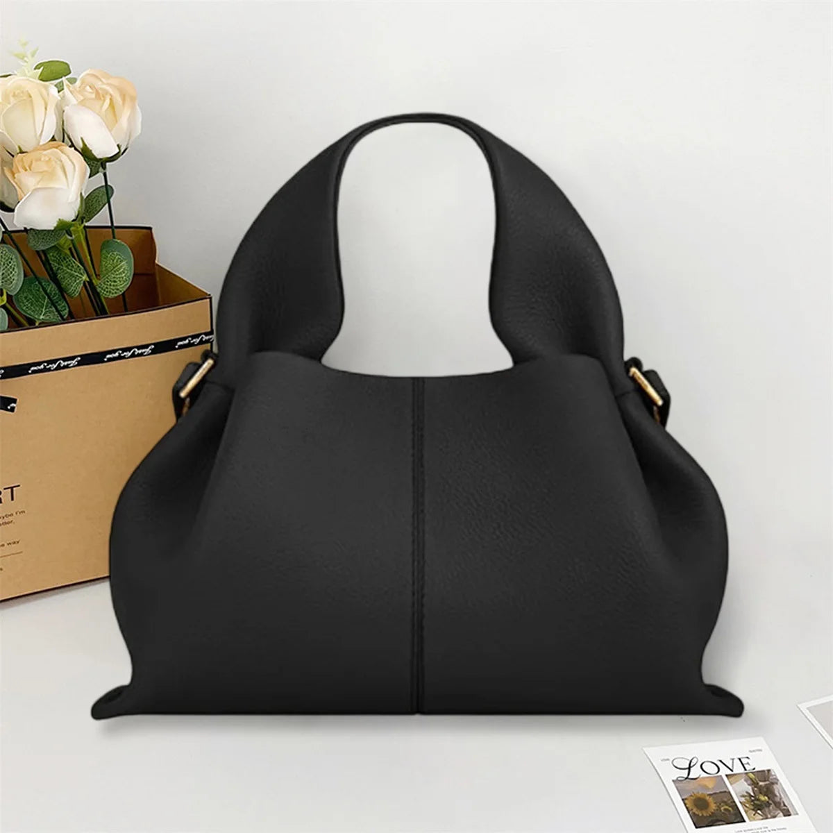 Stylish Shoulder Bag for Ladies Elegant Design Faux Leather Crossbody Purse Chic Handbag for Work Travel Shopping