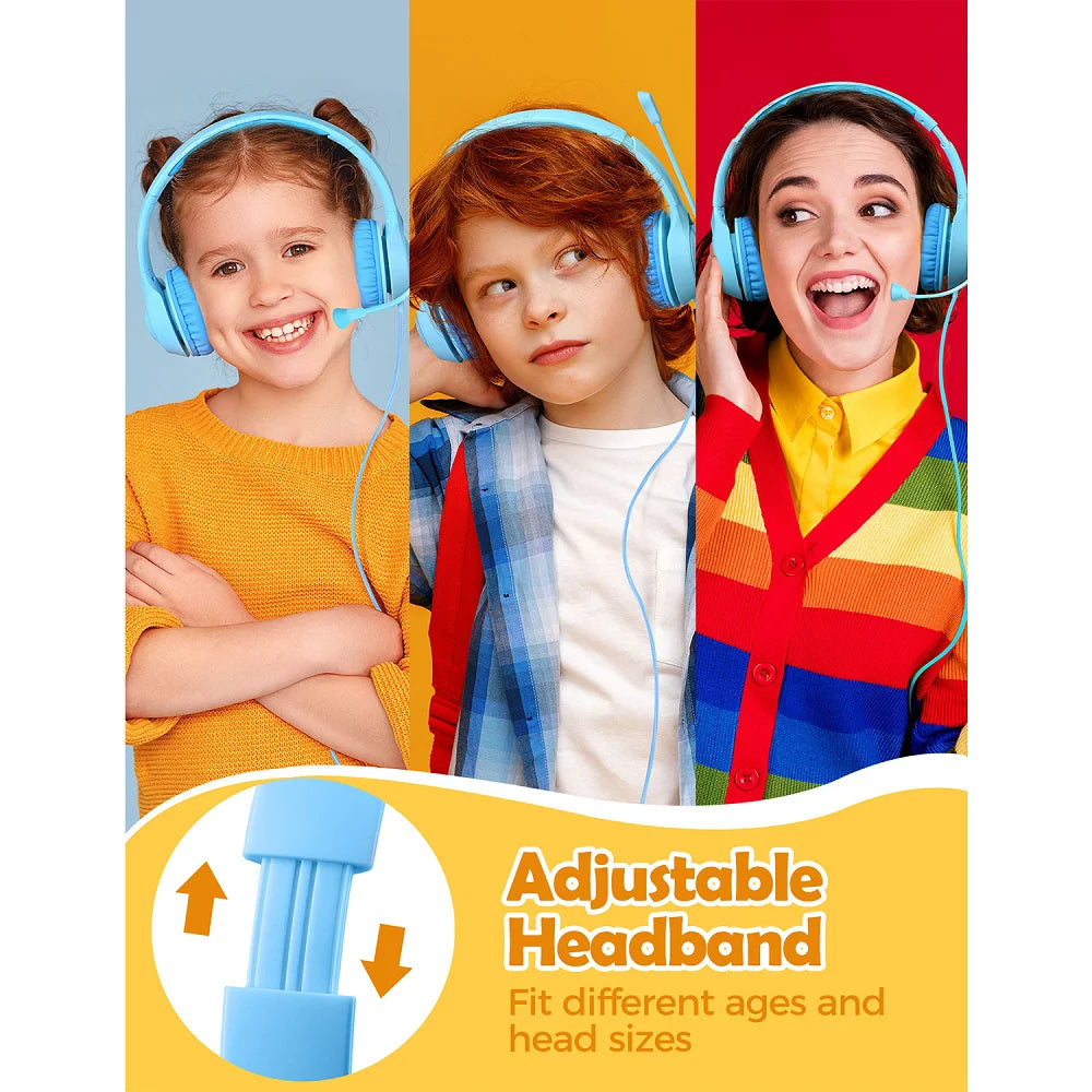 MPOW LH1 On-Ear Kids Headphones With Microphone And Safe Volume Limiter