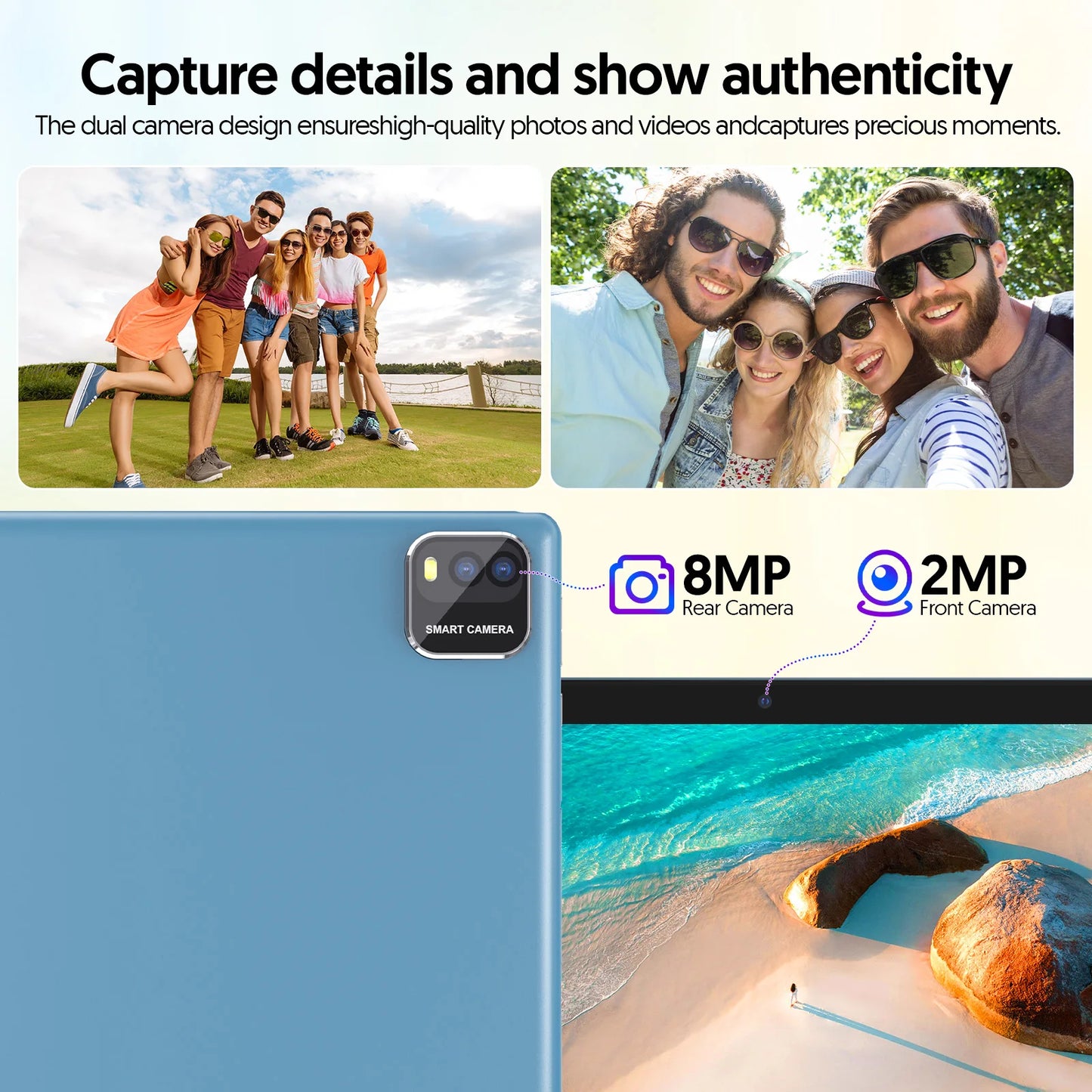 BAKEN Android 14 Tablet Quad-Core 6GB RAM 64GB ROM