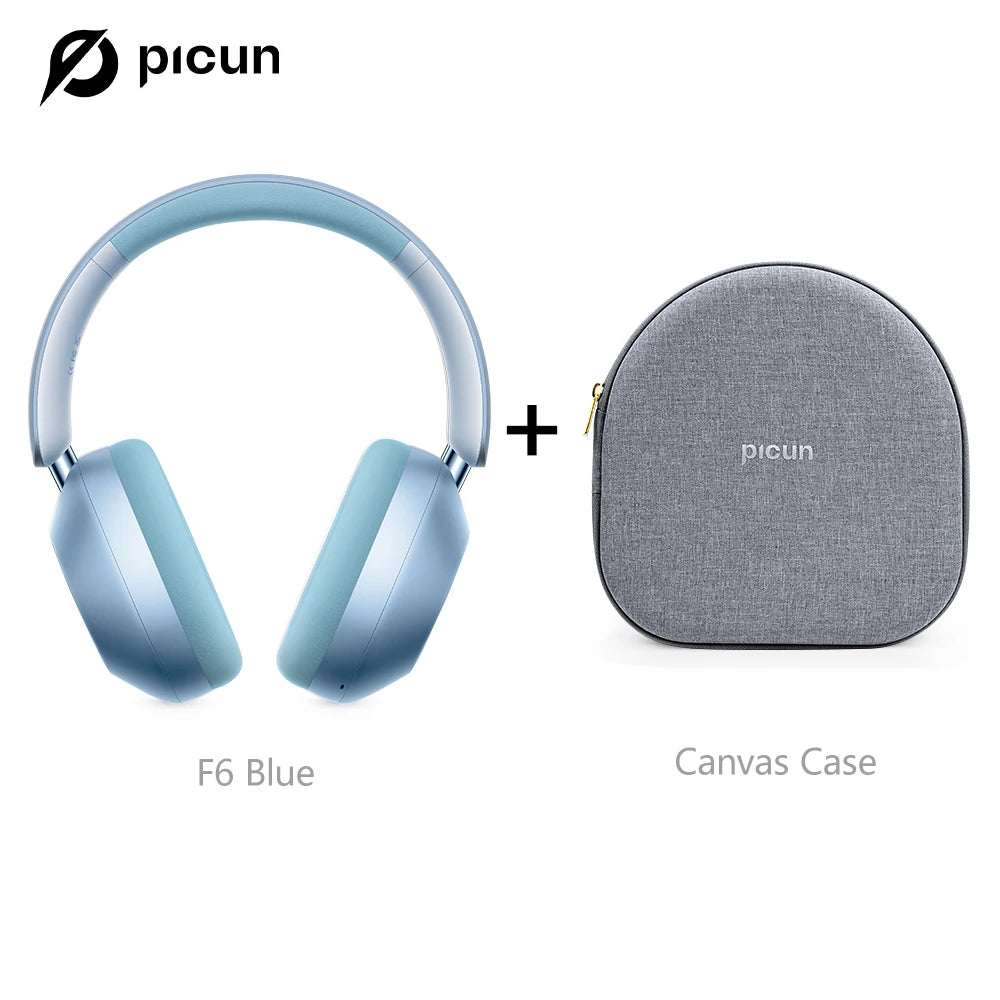 Picun F6 Active Noise Cancelling Bluetooth Headphones With Low Latency
