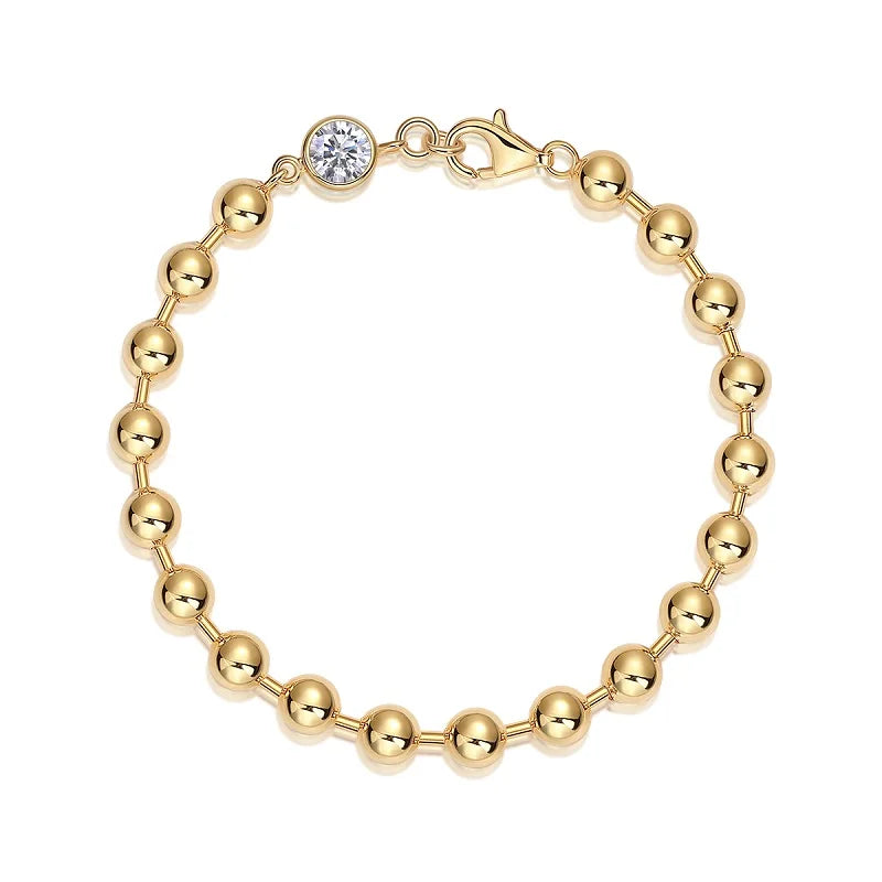 Jiuzuan Moissanite Bracelet S925 Silver 18K Gold Plated