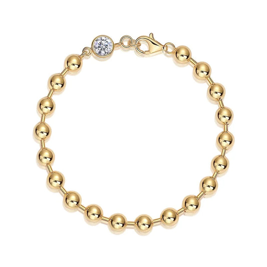 Jiuzuan Moissanite Bracelet S925 Silver 18K Gold Plated