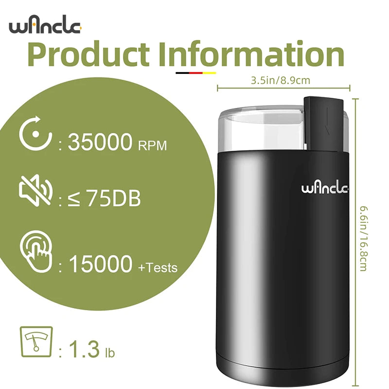 KIRAINAFLY 200W Coffee Grinder Multifunction Blade Machine