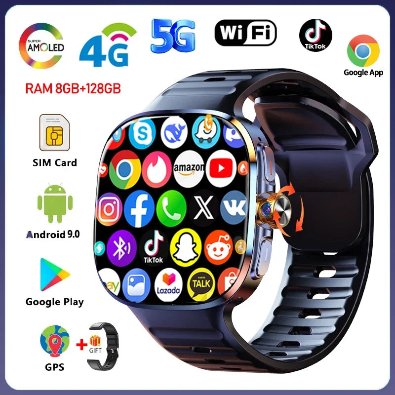 5G 4G Smartwatch With 2.4 Inch HD Screen GPS WiFi 8GB 128GB