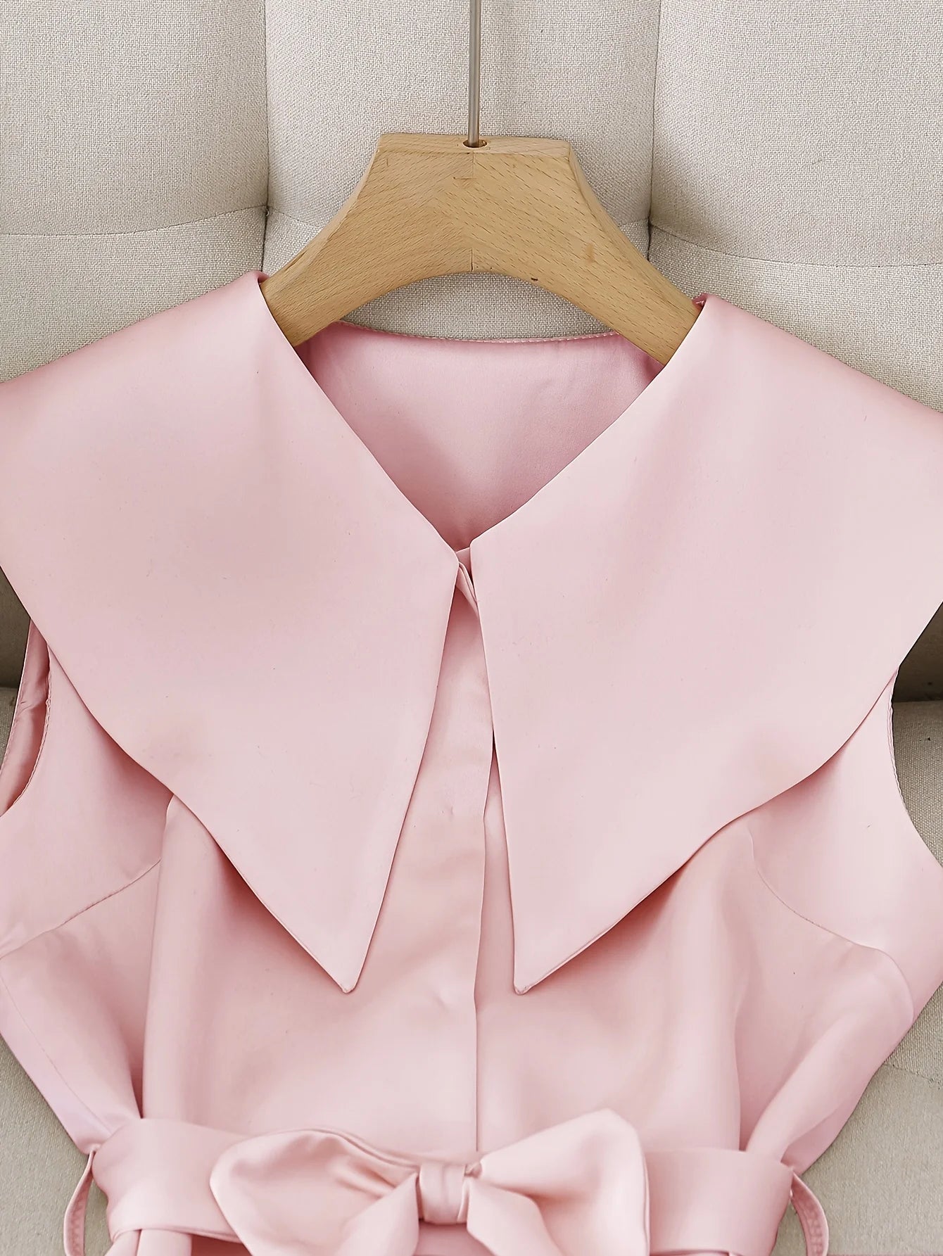 Sleeveless Top And Trousers Two-Piece Set For Office Ladies