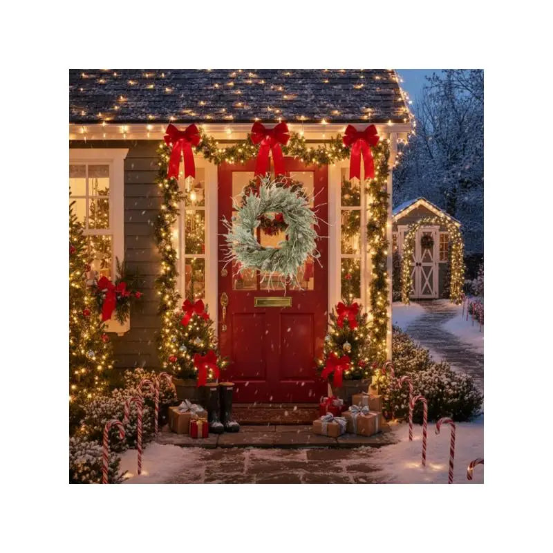 Pine Wreath With Pinecones And Greenery For Holiday Door Decor