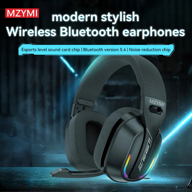 SEOBIOG MZYMI B500 Wireless Headphones Bluetooth 5.4 Earphones With Microphone
