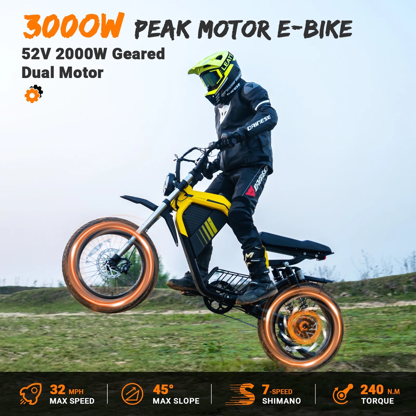 Luckeep M5 Ultra Electric Bike DualMotor 3000W Peak BatteryReadyLongRangeExtremePerformance