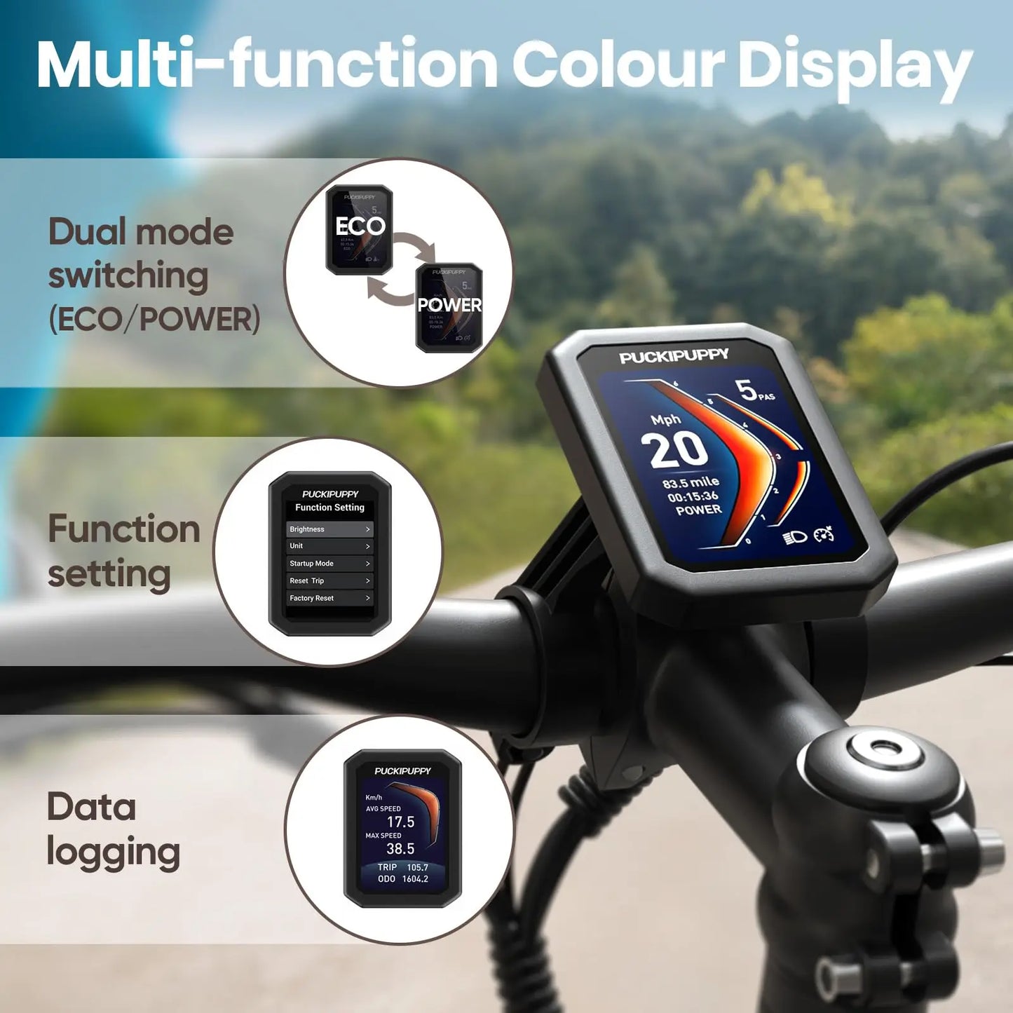 PUCKIPUPPY Beagle ST Electric Bike for Adults Fat Tire Ebike