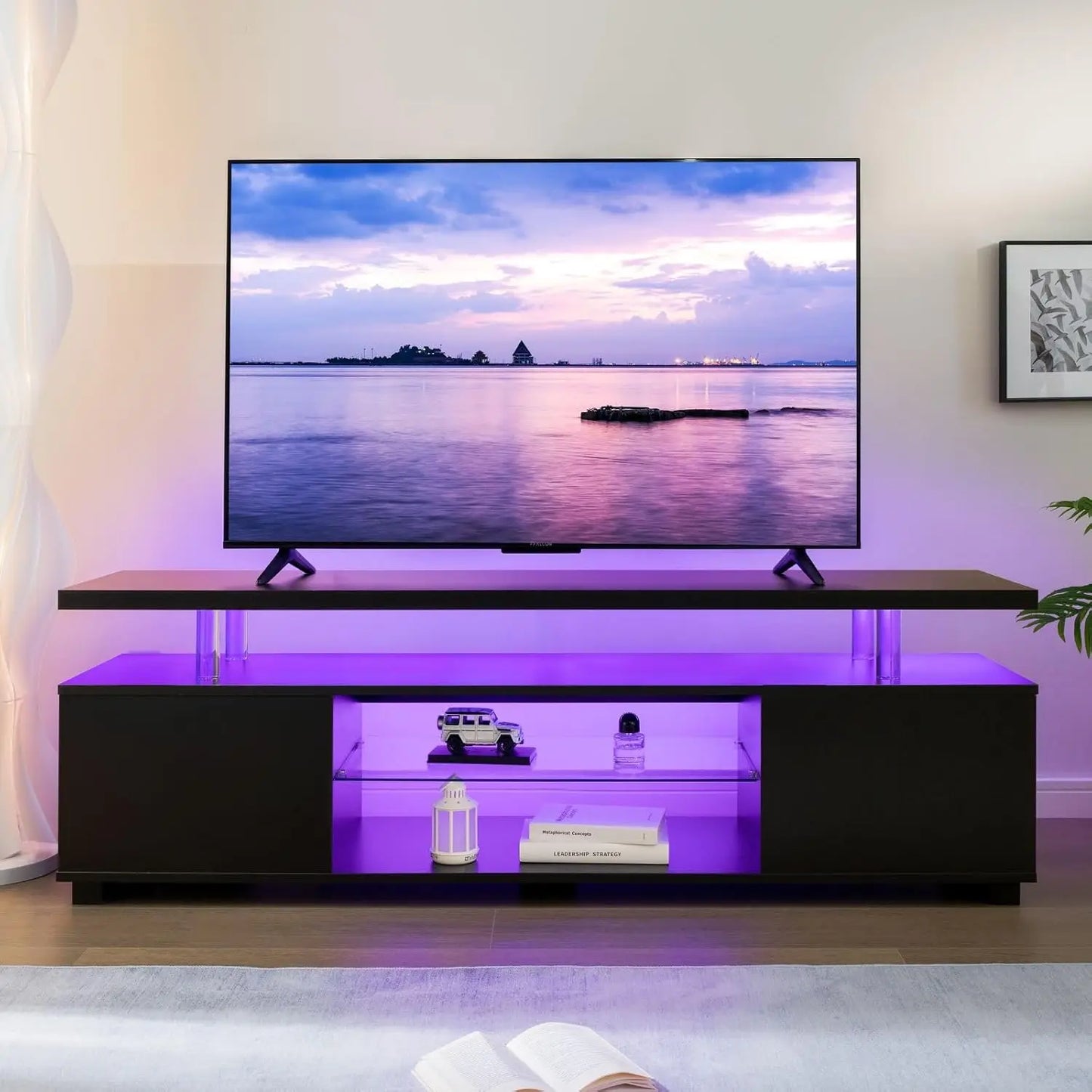 ZHUXIANG TV Entertainment Center With Storage Console