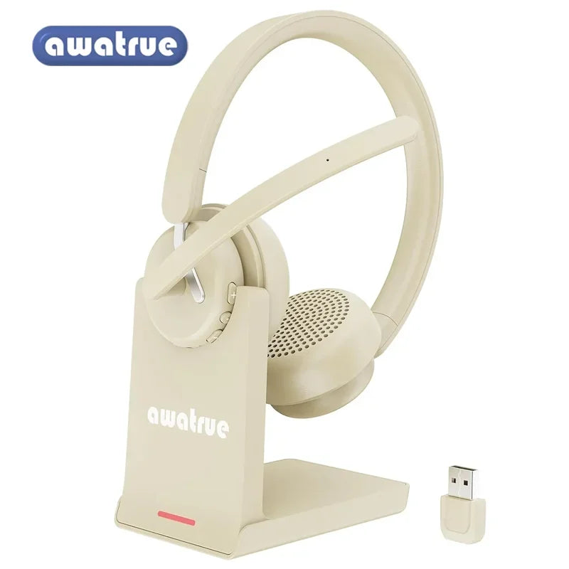 AWATRUE EH11 Wireless Bluetooth Headset With Charging Base